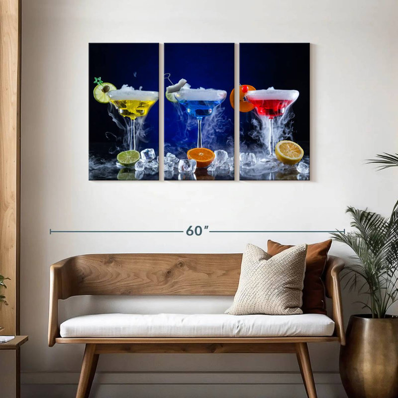 Yarlin Frosty Martini Cocktails, 28" H x 45" W