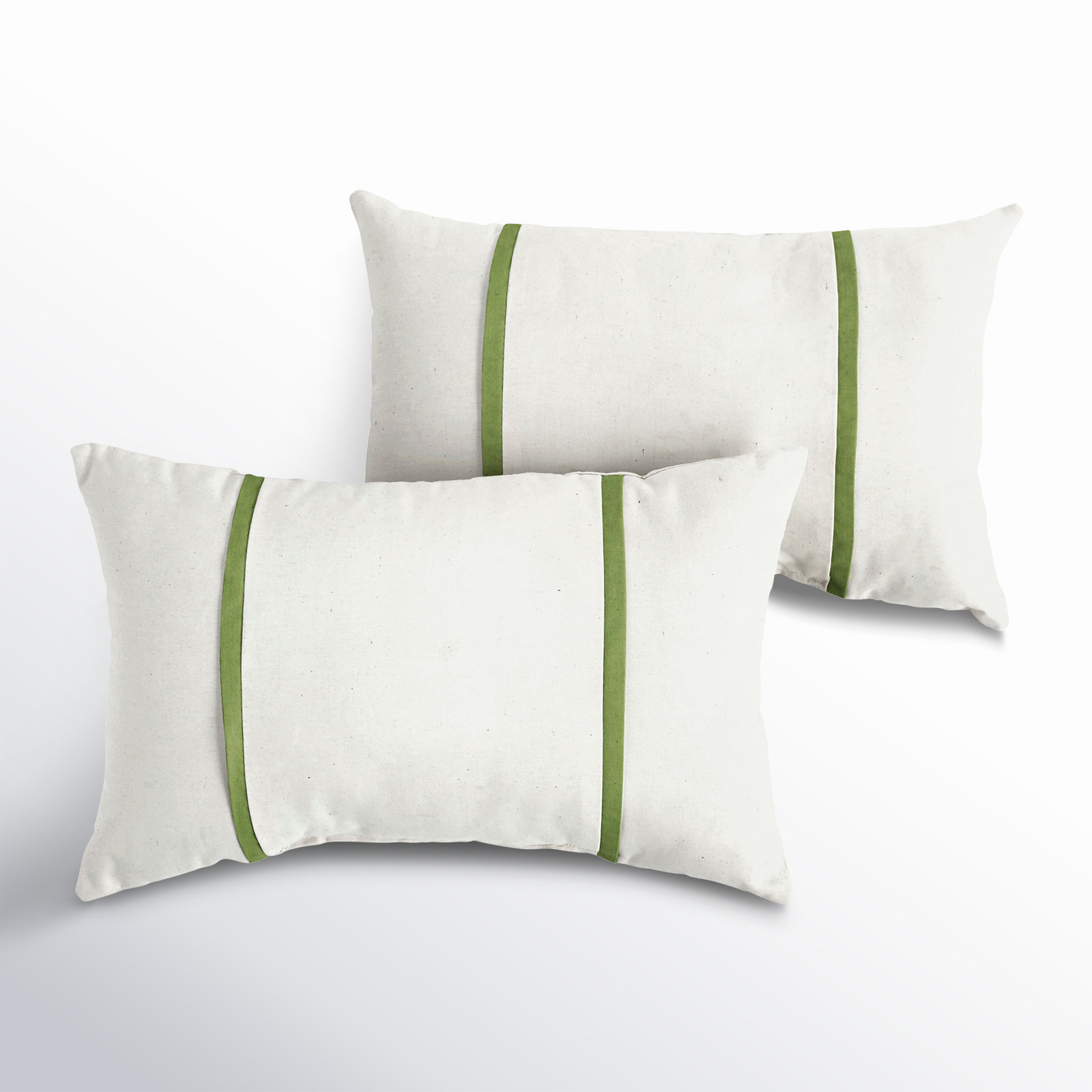 Furston Lumbar Throw Pillow, 13" x 20", Spectrum Cilantro Sunbrella® Plainweave