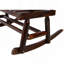 Chaise berçante d'extérieur double en bois carbonisé pour 2 personnes avec siège large et courbé