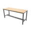 Narrow Counter Height 82" Teak and Aluminum Table-1330932849