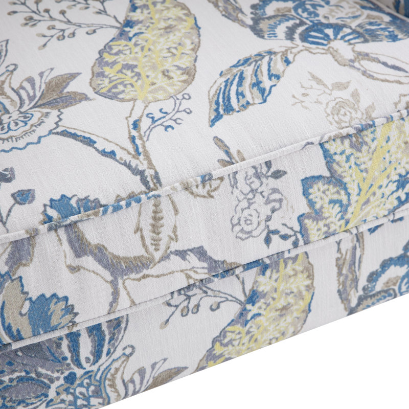 Upholstered Accent Chair, Blue Floral