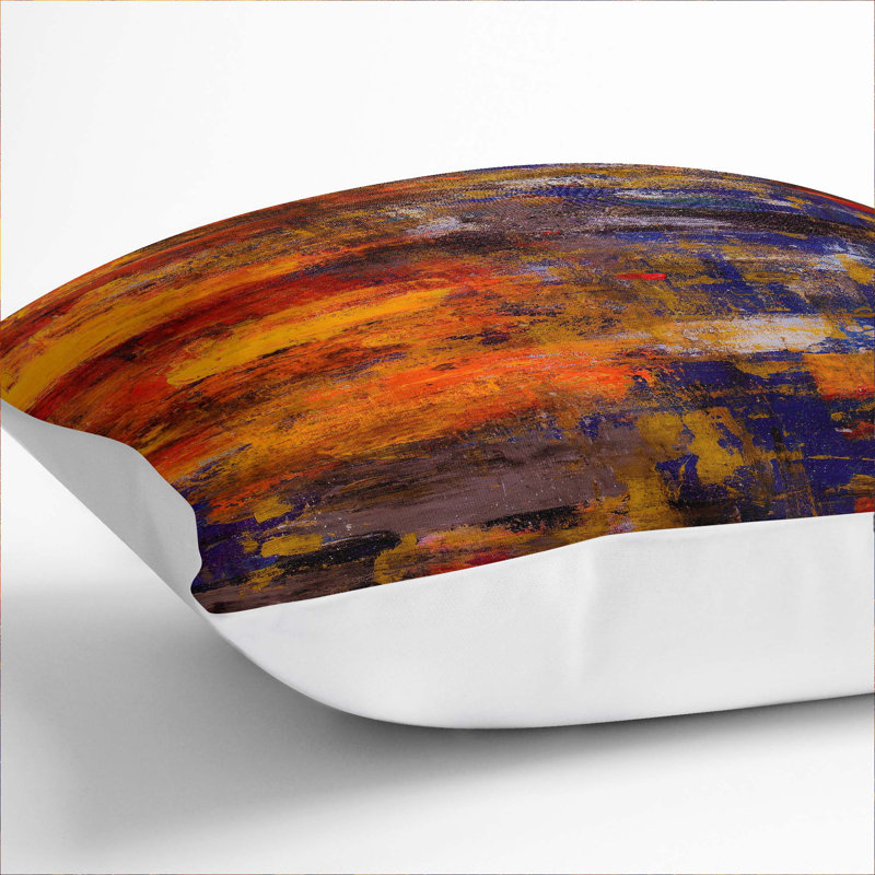 Abstract Square Throw Cushion, White, 40 x 40 cm