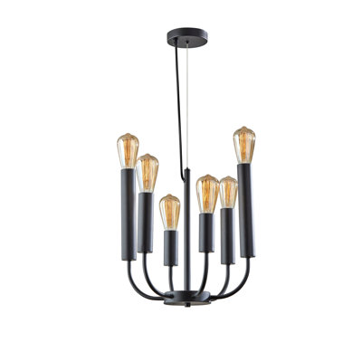 Luminaire suspendu unique à 6 lumières