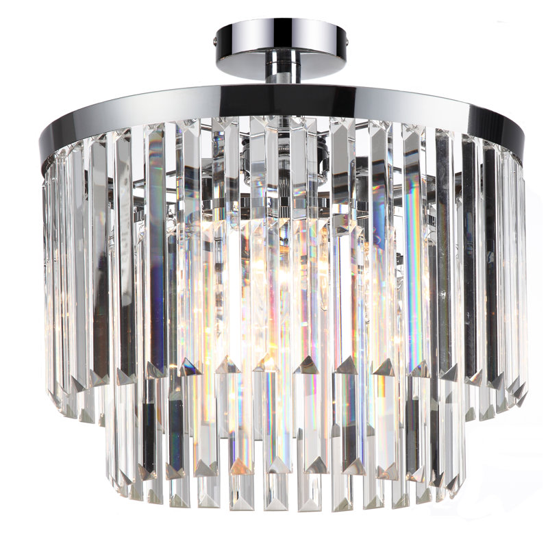 Rockmart Glass Semi Flush Mount