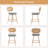 26''Modern Armless Upholstered Counter Stools With Rattan Backrest-2095708992