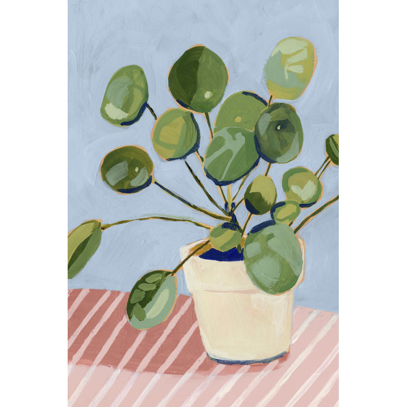 Plant On Pink I by Victoria Borges - Wrapped Canvas Painting, 91cm H x 61cm W