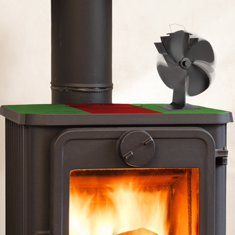 Home-Complete Stove Fan - Heat-Powered Fan for Wood Stoves or Fireplaces - Quiet and Low-Maintenance - Disperses Warm Air Through House