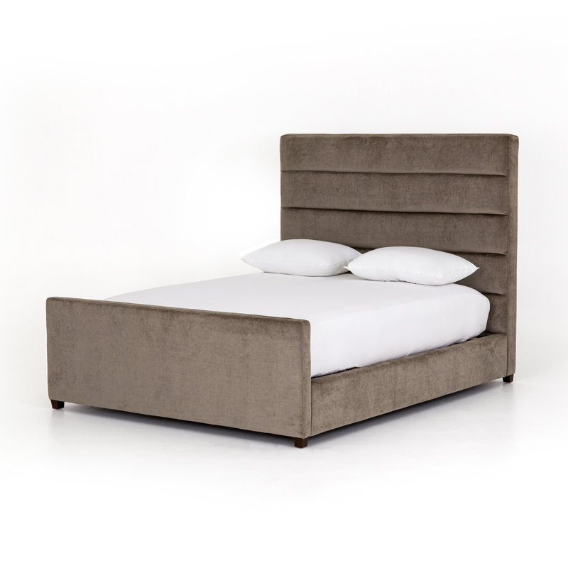 Cagle Upholstered Bed, King, Cambric Ivory