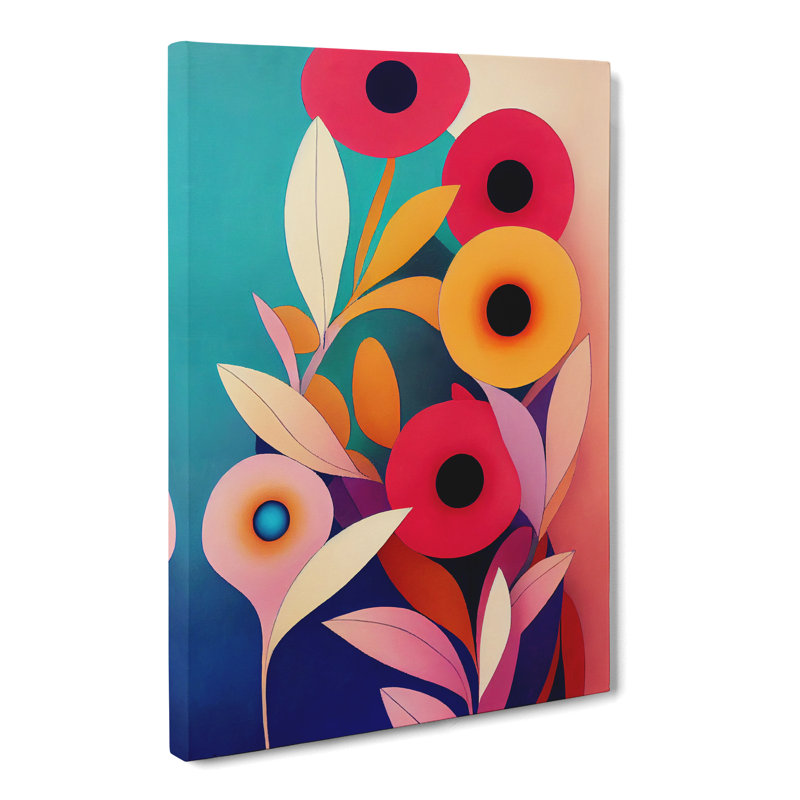 Texian Floral Abstract - Wrapped Canvas, 76cm H x 50cm W x 3cm D