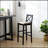 Bar Chair Counter Height Stool With Backrest, Padded Seat & Footrest, Wood Kitchen Island Chair, Vintage Dining Room Chair For Home
