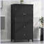 Armoire de rangement pour salle de bain, armoire avec deux portes et tiroirs, tablette réglable-1322424656