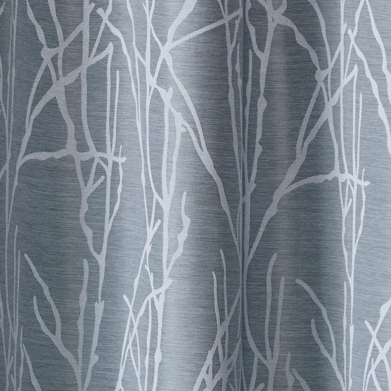 Angee Semi Sheer Curtain Pair, Ash Gray, 54" W x 96" L