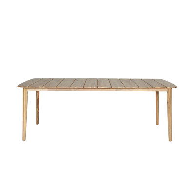 Lateshia Rectangular Acacia Outdoor Dining Table , 85'' in. W 39'' in. D