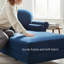 Fauteuil inclinable intérieur en chenille avec coussin large et méridienne rembourrée-11968299