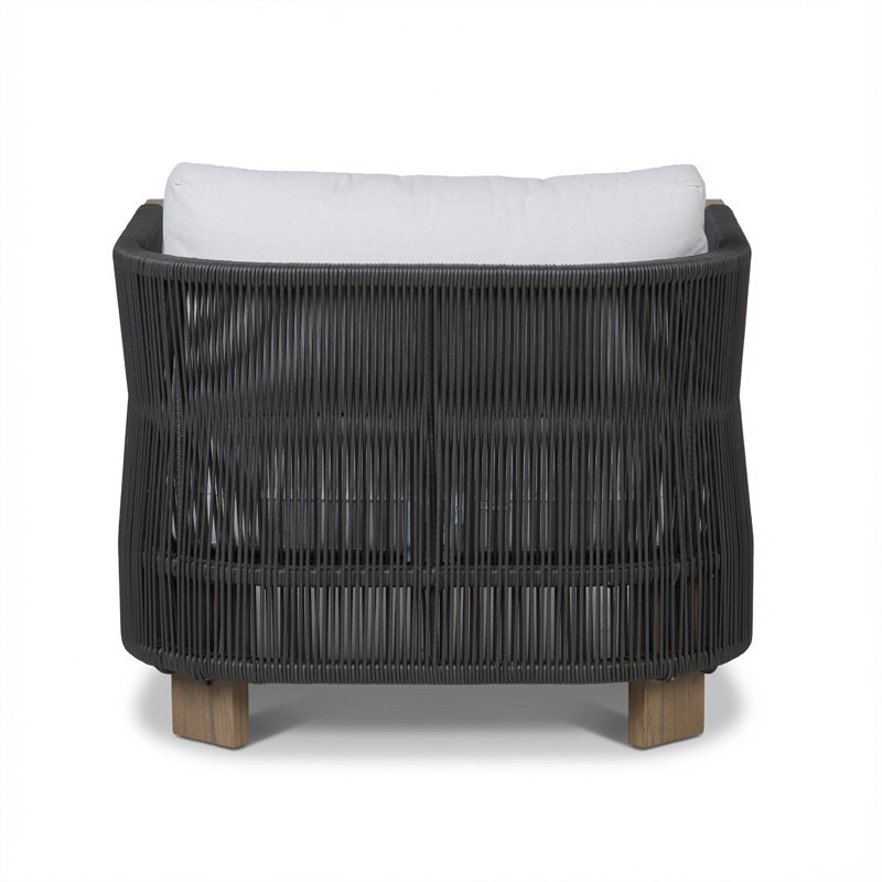 Chaise longue d'extérieur en hêtre Stratton avec coussins Sunbrella de Real Flame, Détente