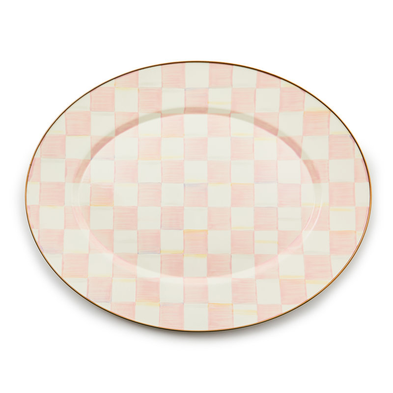 Rosy Check Medium Oval Platter, 17.5" H x 22" W x 1" D