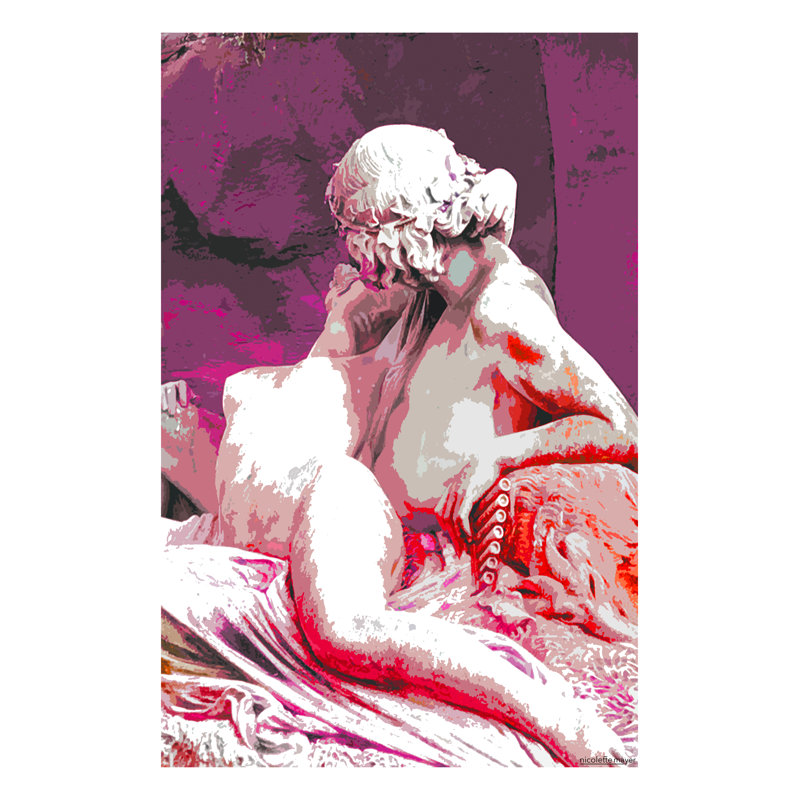 Acis And Galatee Print, Pink
