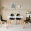 43cm Nordic Dining Chair, Plastic Shell Side Chair with Solid Wood Legs for Kitchen Dining Room-785352682