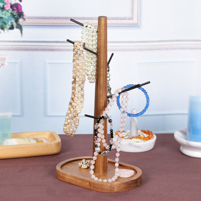 Support à bijoux en bois d'acacia