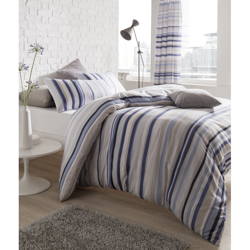 Knitted Stripe Curtain Panel