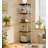 Black 4-Tier Rotating Display Cabinet / Wine & Storage Cabinet — Features Remote-Controlled Colored Lighting, Adjustable Feet, And Tempered Glass Construction — Versatile For Multiple Settings