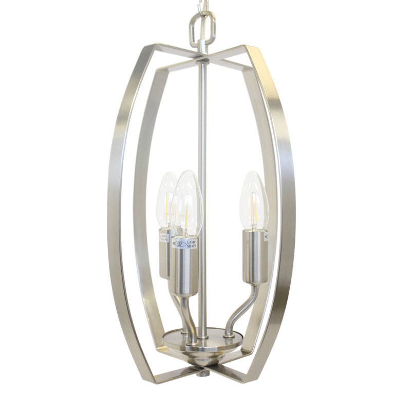 Bolaji 3 - Light Lantern Pendant, Satin Nickel