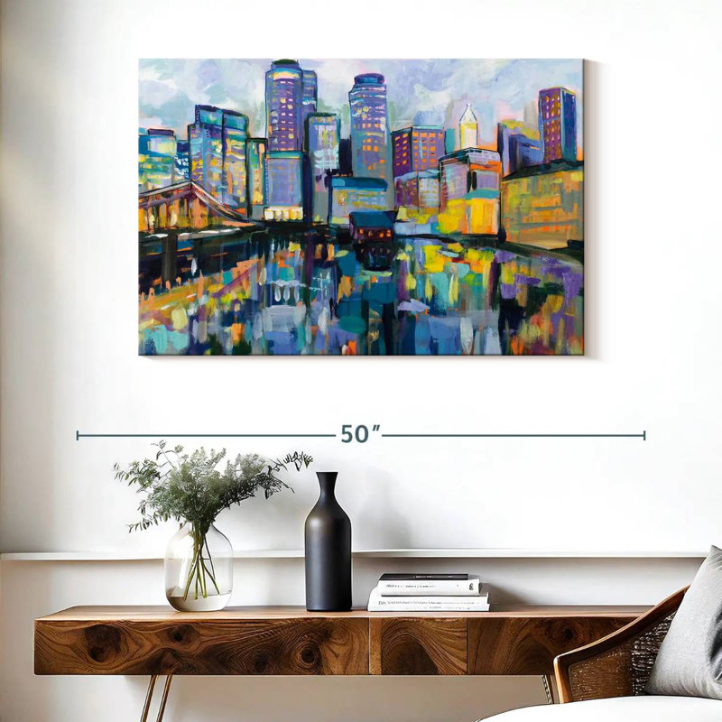 Sireci Boston Harbor, 26" H x 39" W