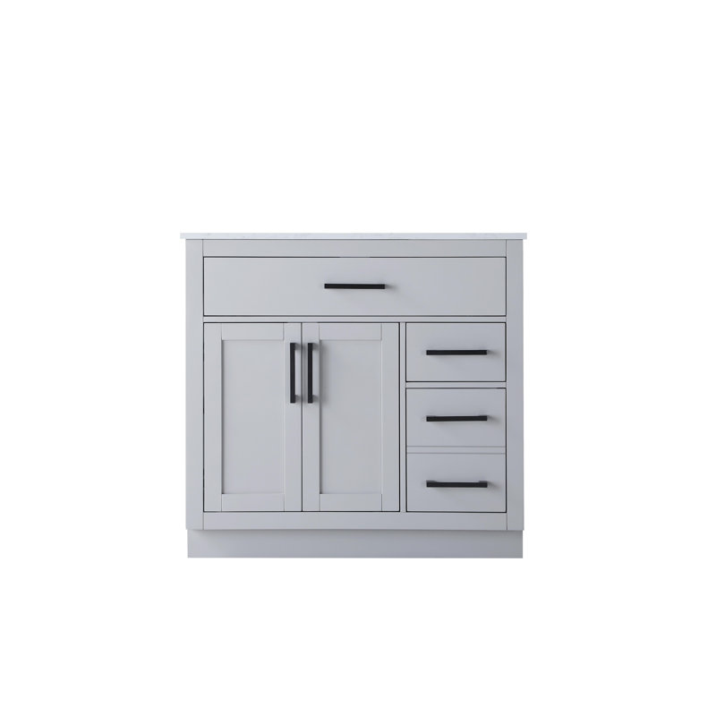 Meuble-lavabo simple 36 po Ahner, Gris