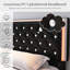 Structure de lit tapissier Kendrall avec 2 tiroirs de rangement et éclairage DEL-694185542-694185537