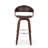 Mid-Century Modern Wooden Frame Swivel Bar Stool-196968329
