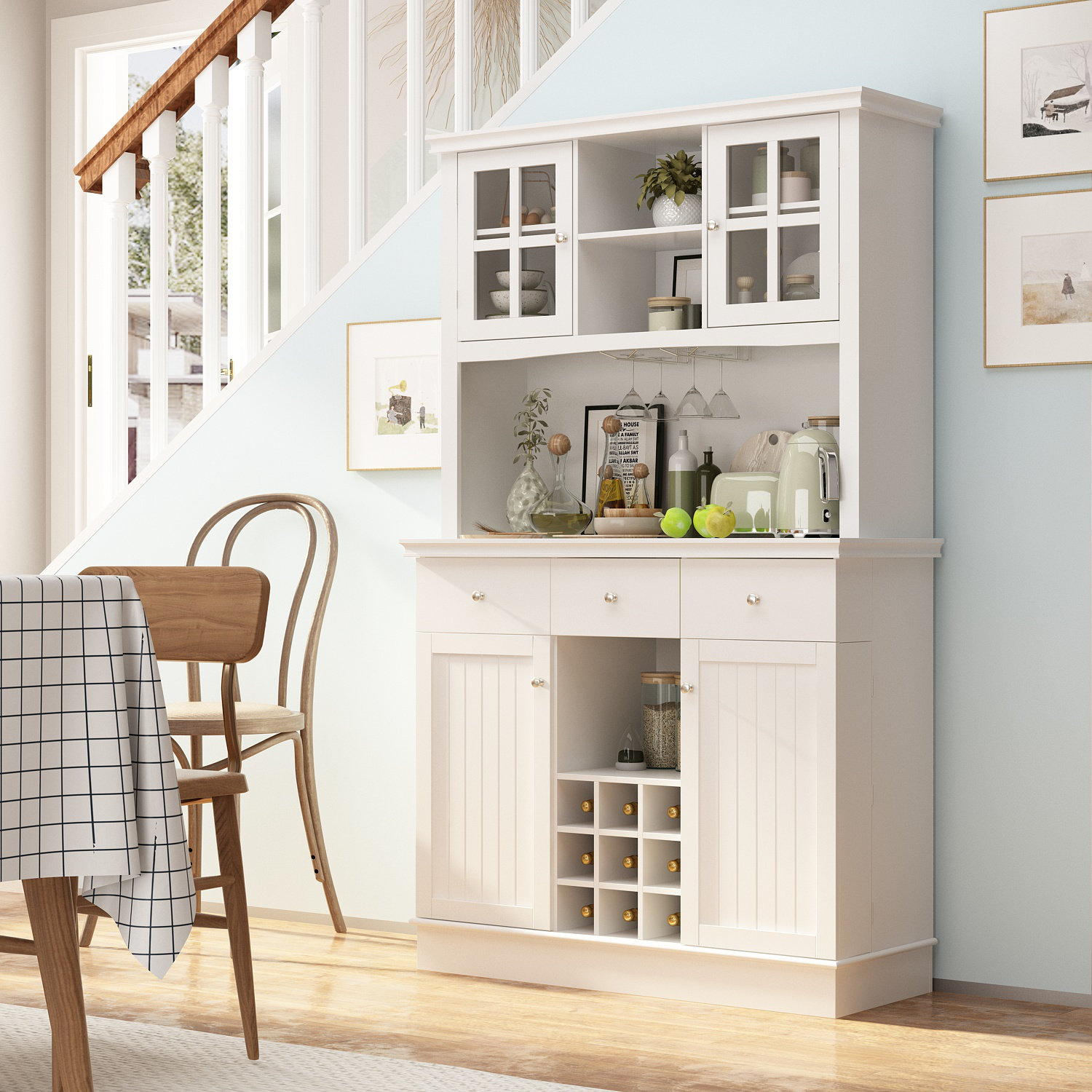 Wildon Home® Cargile 73.6'' Kitchen Pantry & Reviews | Wayfair