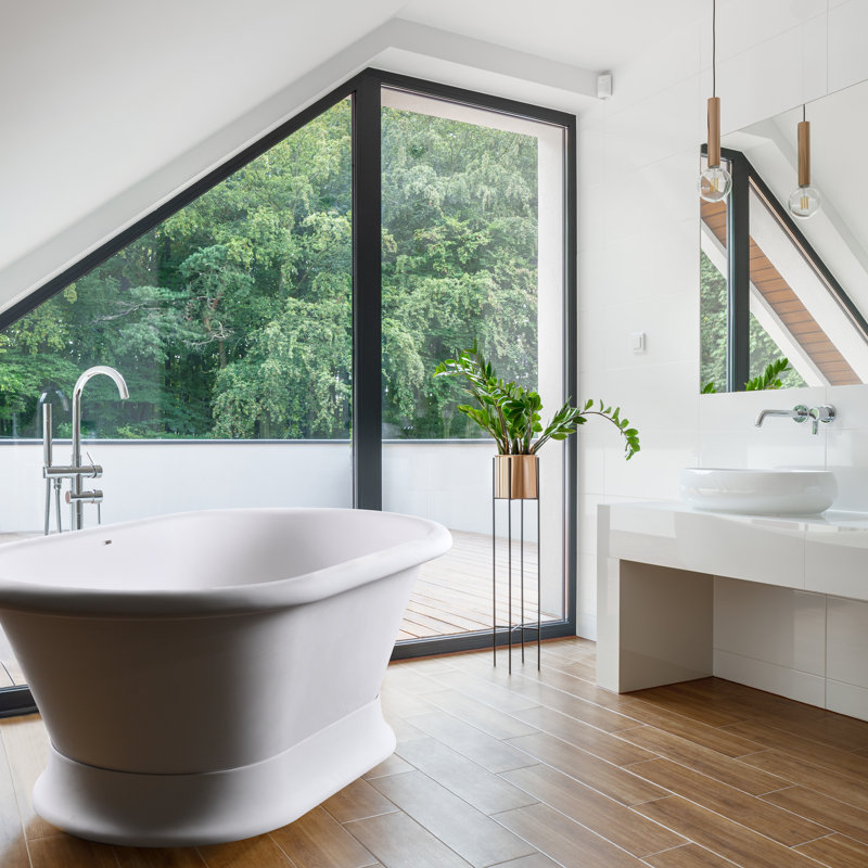 Deco 66'' x 39'' Soaking Solid Surface Bathtub