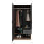 Armoire à 2 portes, 1 tiroir, 2 armoires, 2 tringles et 4 tablettes