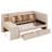 Upholstered Daybed Twin Size With Flip Cabinets & Side Table/Desk, Multi-Functional Bed Frame With 2 Drawers And Shelves-255596658