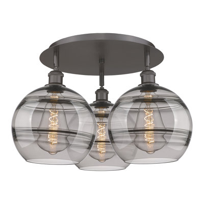 Chartoff Glass Semi Flush Mount