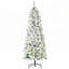 Sapin de Noël mince enneigé 6 pi avec 250 lumières DEL et 462 conseils réalistes