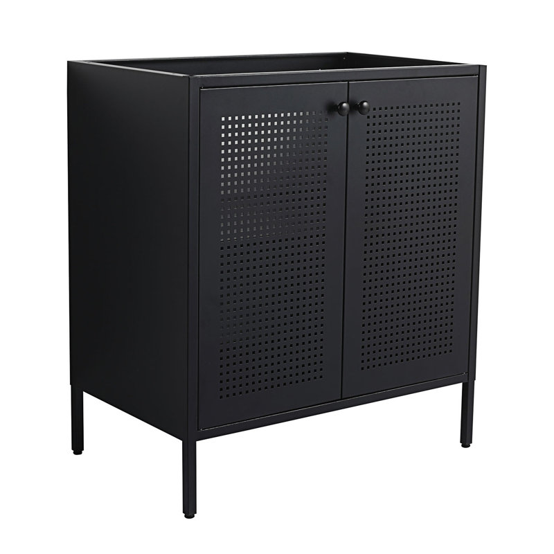 Meuble-lavabo autoportant (à l'exception du lavabo supérieur), Noir, noir, noir, noir