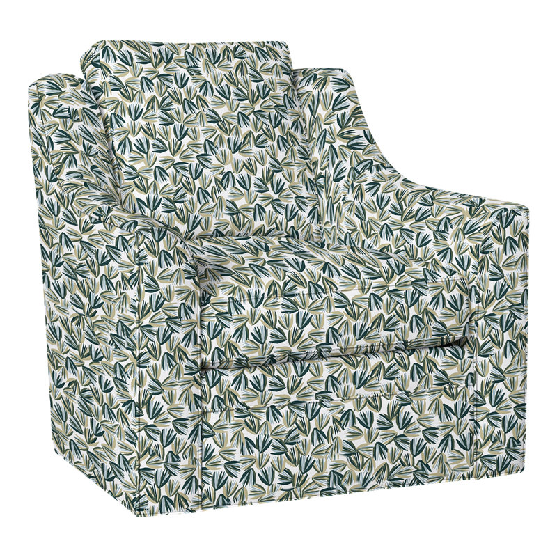 American Bungalow Nicholas Barrel Back Swivel Chair, Perigold Palmetto Verdigris