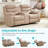 71" Manual Recliner Loveseat with Storage & Cup Holders-498816291