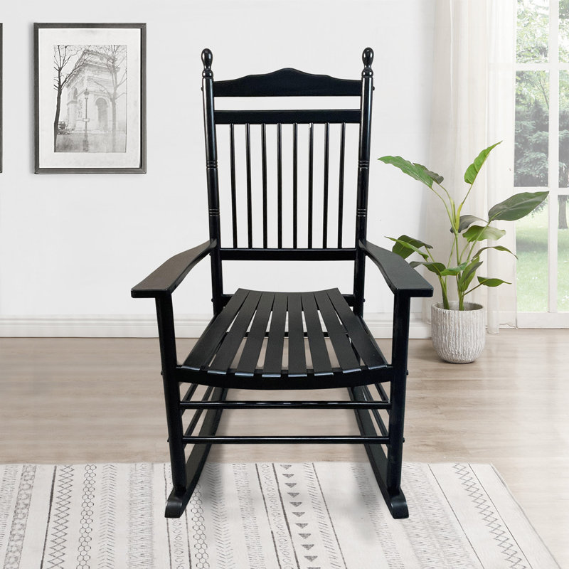 Chaises berçantes d'extérieur pour patio, Noir