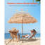 Parasol de plage et terrasse en chaume de 1,80 m