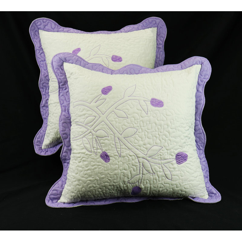 Ensemble de 2 housses de coussin matelassées brodées Marina