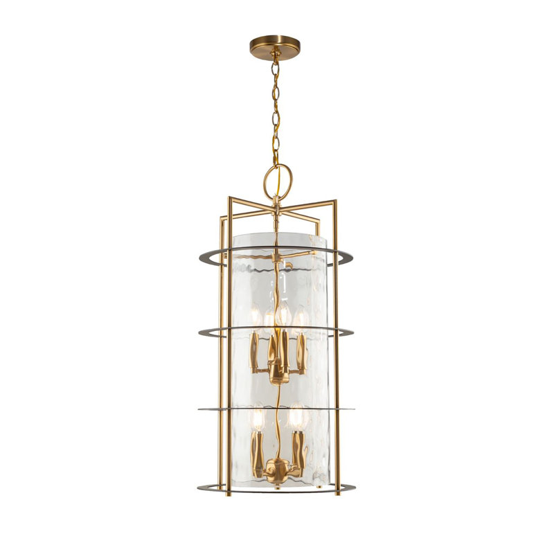 Rojas - Chandelier - 8-Light - Brass/Black