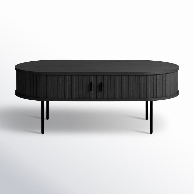 Iris Coffee Table, Black Oak