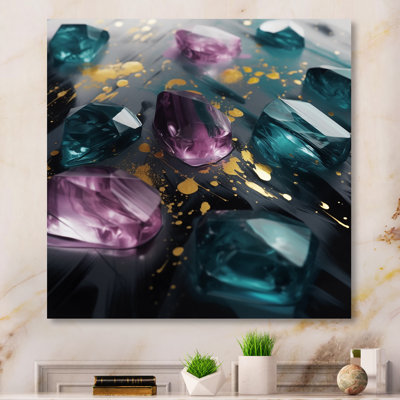 Impression sur toile Fairhill mauve et vert, impressions colorées III