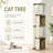 Large Multi-Level Cat Activity Tower, Space-Saving Corner Cat Tree for Indoor Cats