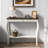 39.4" W Console Table with Storage Shelf and Distinctive Leg Design-1776798795-1862979502
