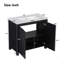72" Bathroom Vanity Set With Double Vanities (Separate), Double Ceramic Sinks, Soft-Close Doors & Adjustable Shelf – Retro Espresso Storage Cabinet For Stylish Bathroom Organization