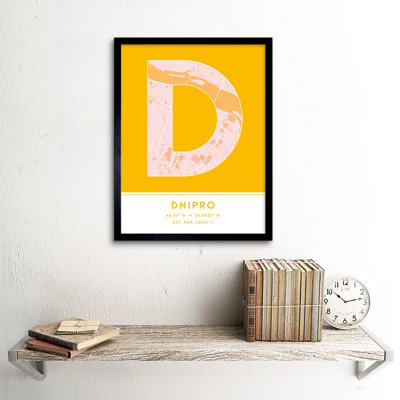 Dnipro Ukraine City - Single Picture Frame Typography