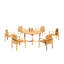Round 2 - Person 36" Long Teak Dining Set-620005273-620005272